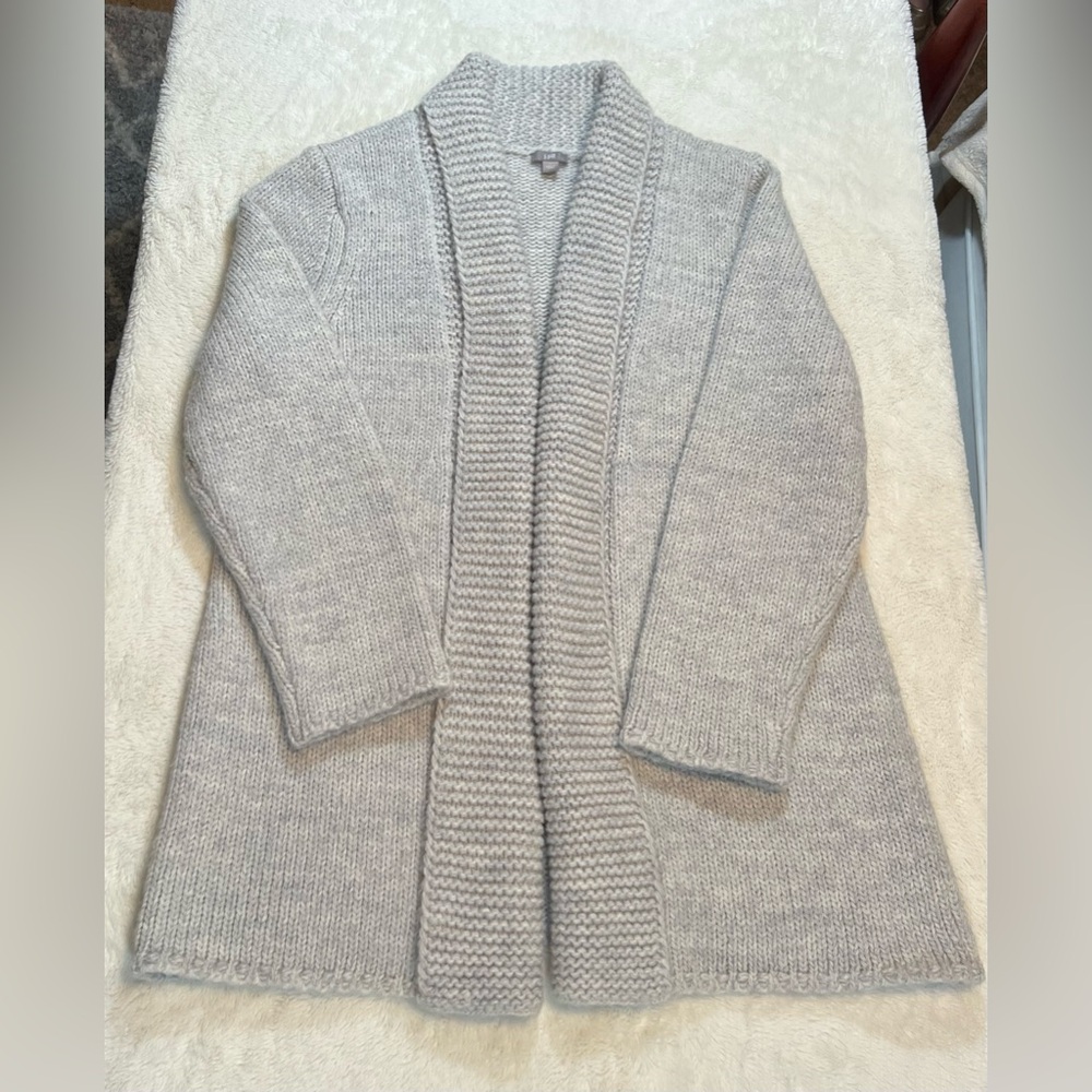 J. Jill Gray Open Front Cardigan Sweater